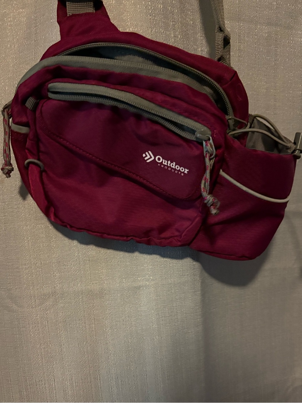 Women's Maroon Crossbody Waist Bag